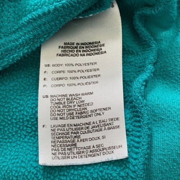ADIDAS Microfleece Pullover Hoodie Teal XS - Picture 14 of 14